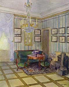 Salon au château de Stutensee, près de Karlsruhe, décoré dans un style classique, vers 1800 - Unbekannt Unbekannt